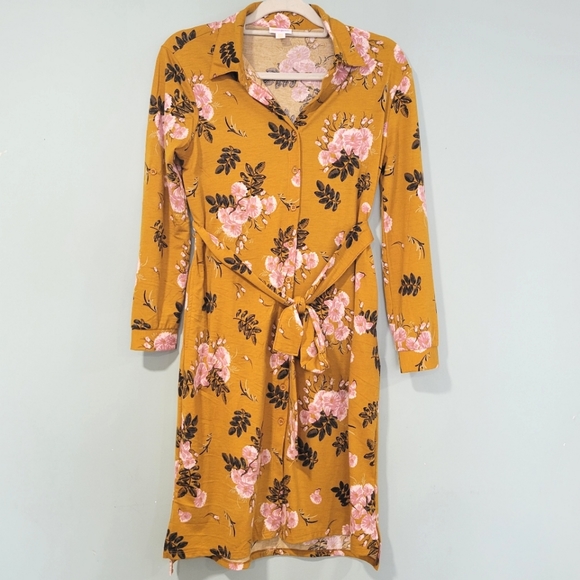 LuLaRoe Dresses & Skirts - Lularoe Ellie Shirt Dress in Gold Size XXS